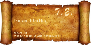 Terem Etelka névjegykártya